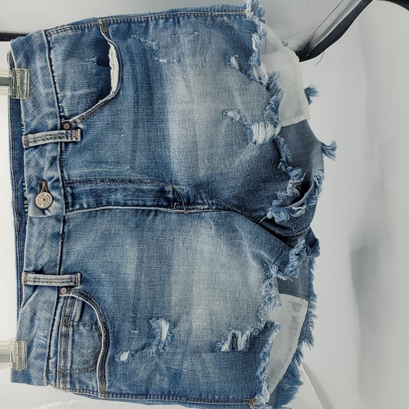 Rewash Brand LA Denim Distress Shorts Size Junior 5 - Picture 2 of 11